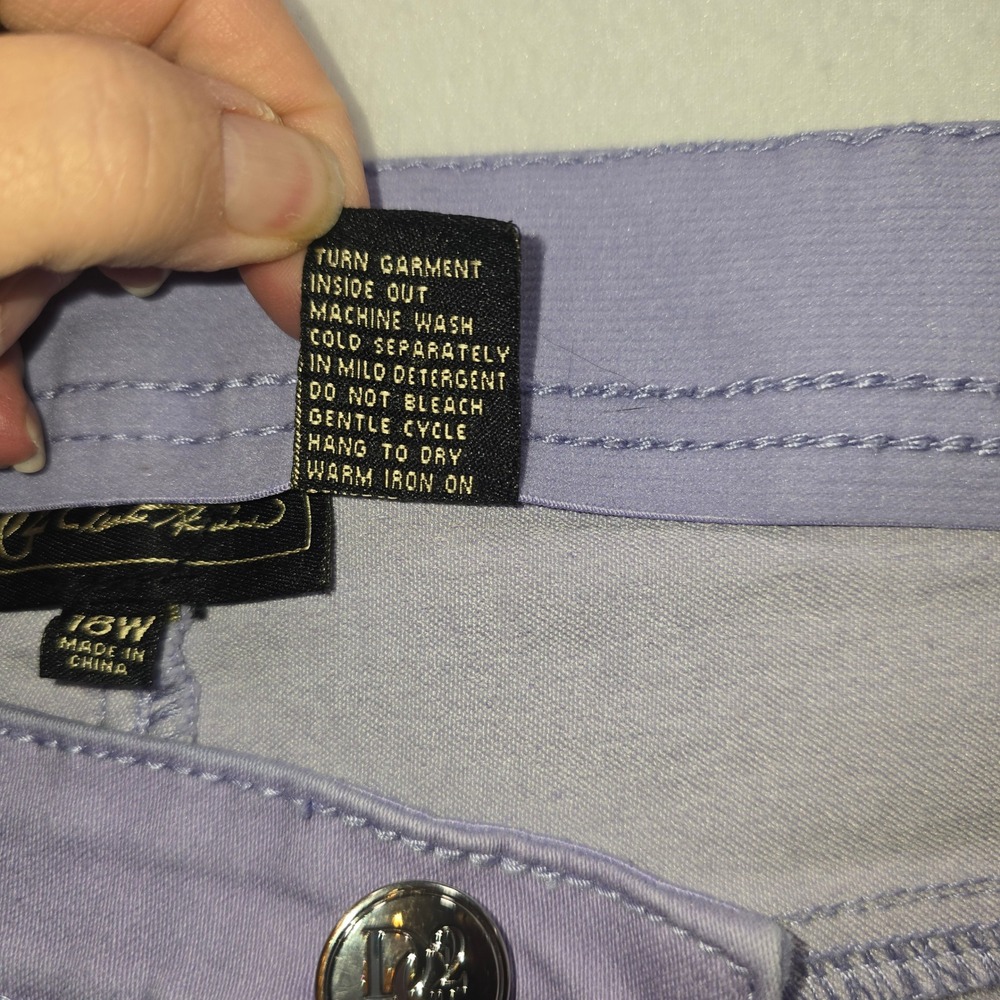 DG2 Diane Gilman The Shaper Lavender Purple High Rise Straight Leg Jeans 18W - Picture 9 of 11